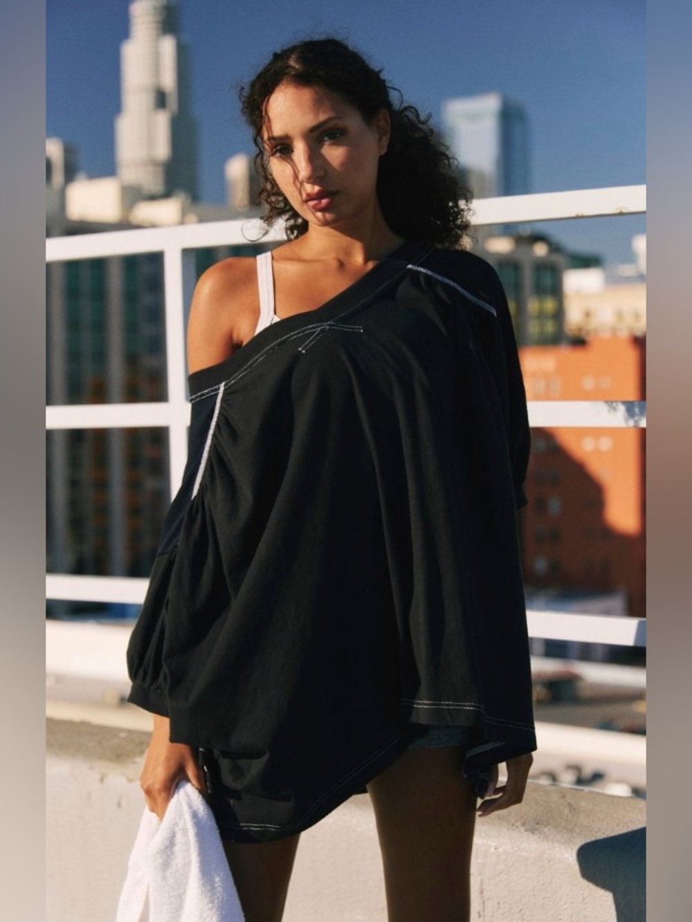 FP Movement by Free People ~ Field Tee ~ XS ~ BLACK ~ NWT **